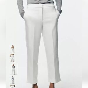 Zara White Women's Pants With Slit Hem